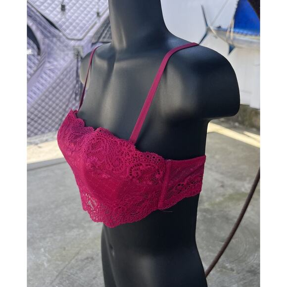 Cosabella Thea Lace Bandeau Underwire Bra 34B Bright Grenadine(Chartreuse) - Picture 4 of 9